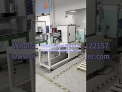 Alimentação rotativa vibratória de uma tigela com colchão